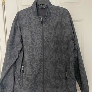 PGA Tour Men's Black Camouflage Windbreaker